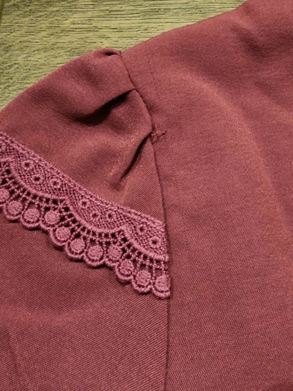 NWT Grace Karin Womens Lace Ribbon Long Sleeve Blouse Purple Size S - Picture 8 of 8